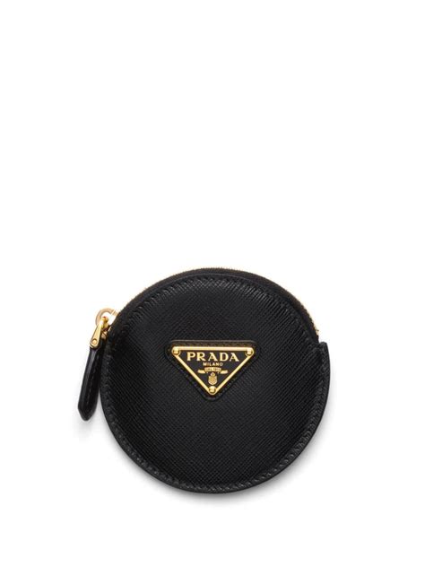 prada logo chain coin pouch|Prada wallet logo.